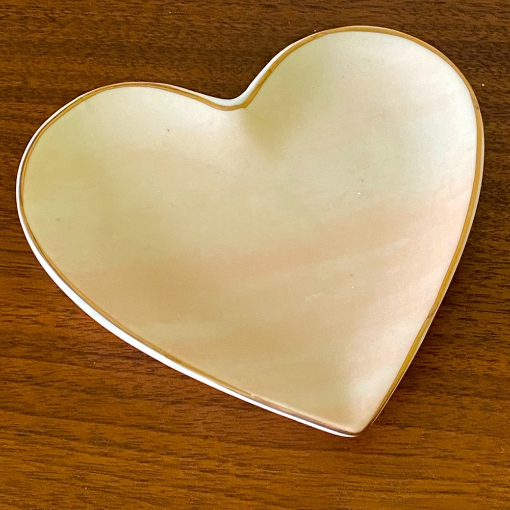 Three Two One Watercolor Heart Jewelry Tray